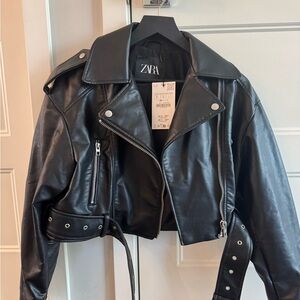 Zara Black Leather Jacket